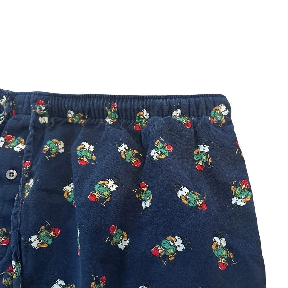 Polo Ralph Lauren Navy Blue Polo Bear Cotton Pajama Pants Men's Large